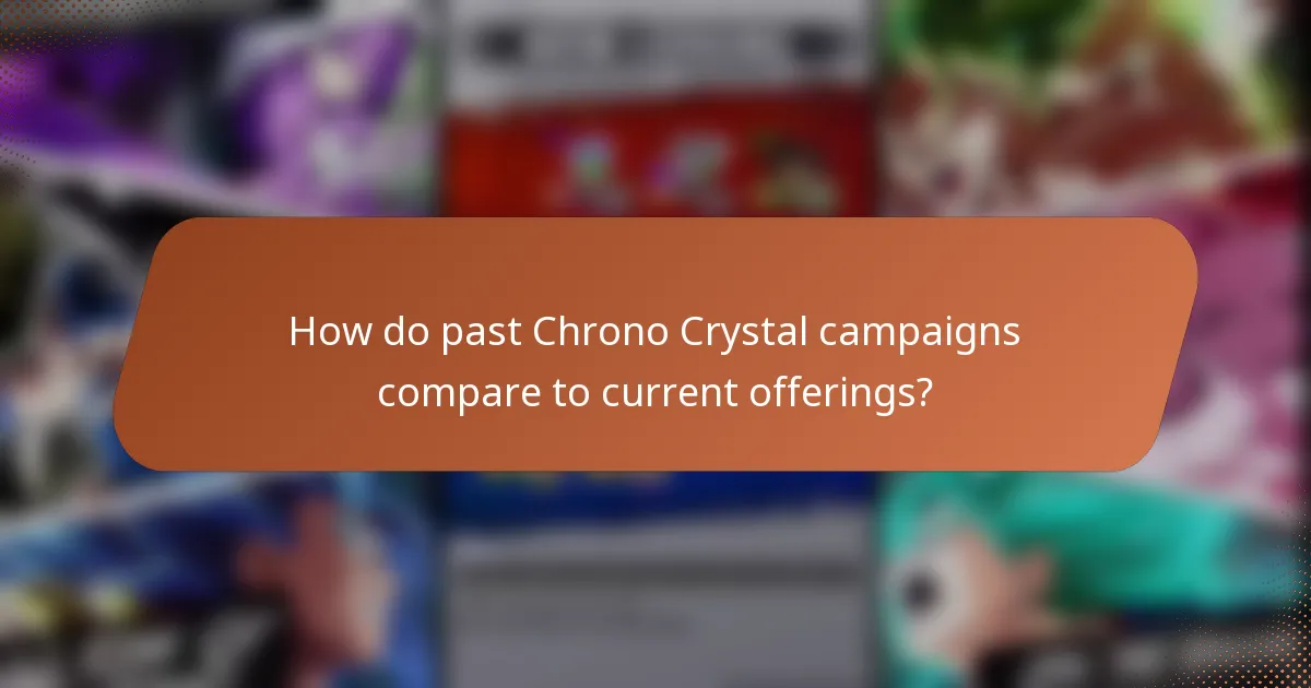 How do past Chrono Crystal campaigns compare to current offerings?