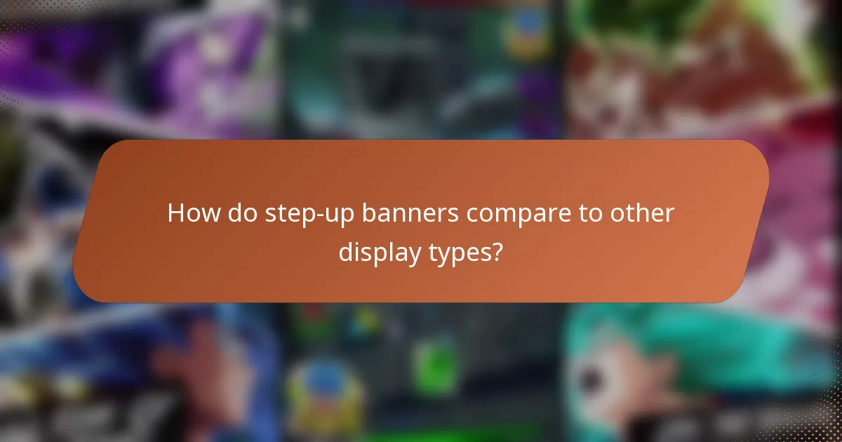 How do step-up banners compare to other display types?