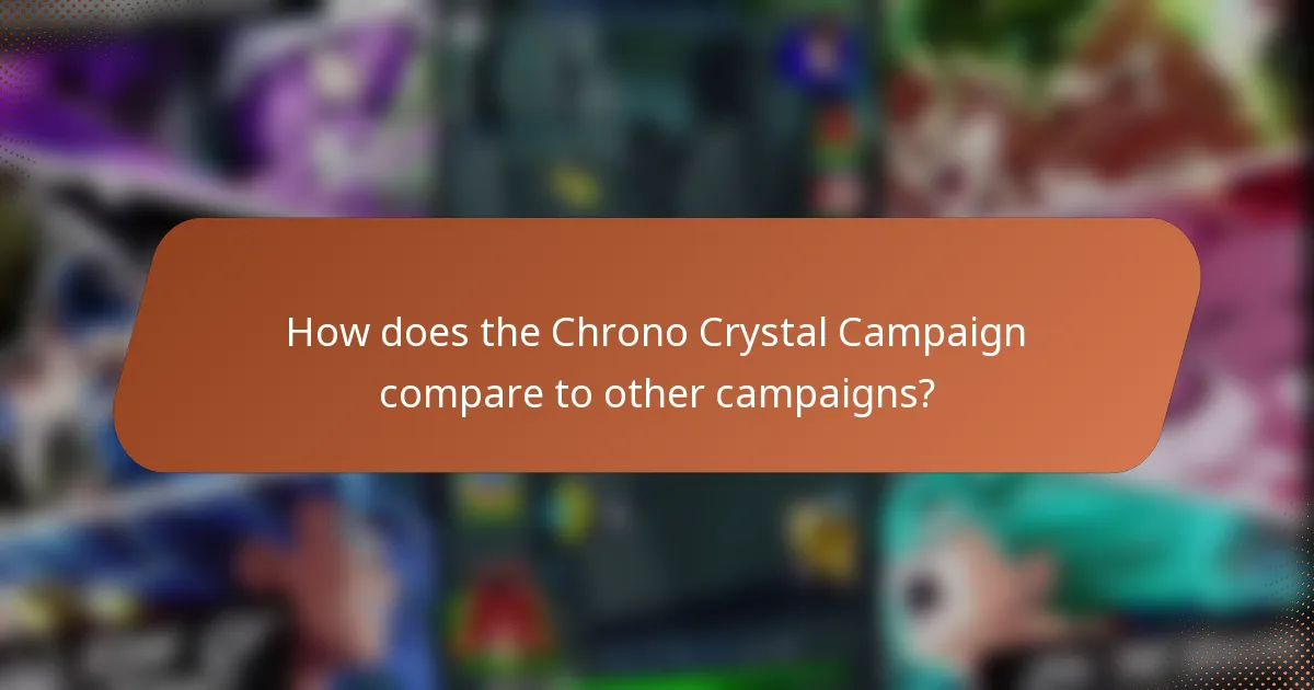 How does the Chrono Crystal Campaign compare to other campaigns?